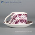 250ml Design exclusivo Elegante Padrão Fine Porcelana Cup E Pires